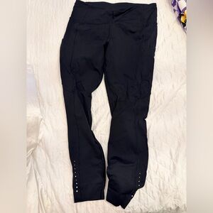 Lululemon Black Athletic Leggings with Stud Detail- has pockets